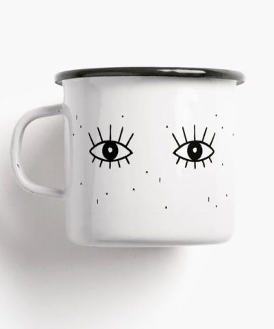 Emaille Becher / Auge