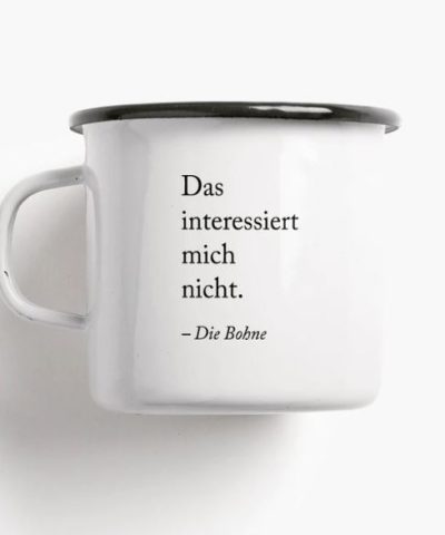 Emaille Becher / Die Bohne