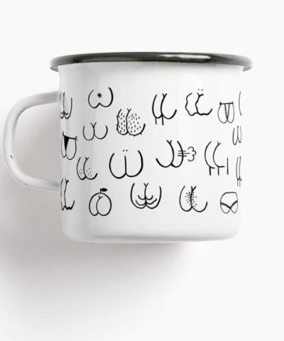 Emaille Becher / Hinterteil