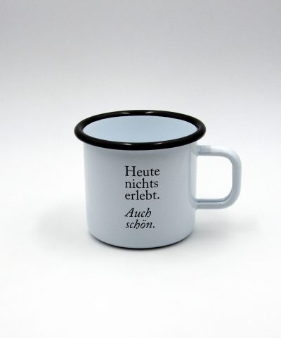 Emaille Becher / Nichts erlebt