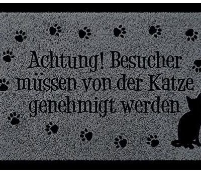 Fußmatte / Achtung Besucher...