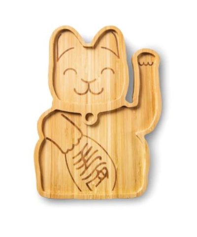 Bambusteller / Lucky Cat