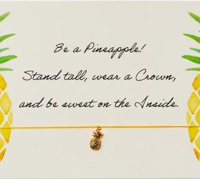 Karte mit Armband /Ananas