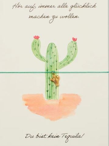 Karte mit Armband / Kaktus