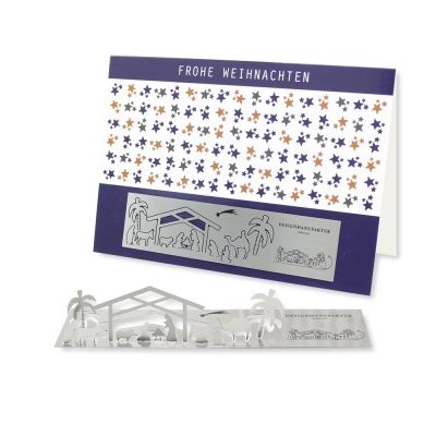 Edelstahlkarte / Frohe Weihnachten