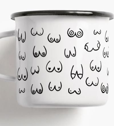 Emaille Becher / Busenfreunde