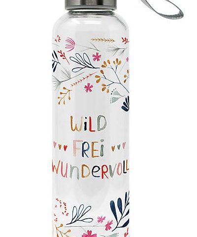 Glasflasche / Wild Frei Wundervoll