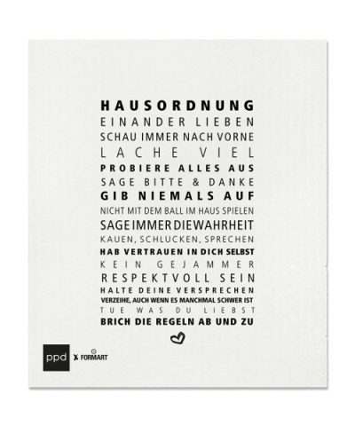 Spüllappen / Hausordnung