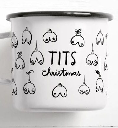 Emaille Becher / Tits Christmas