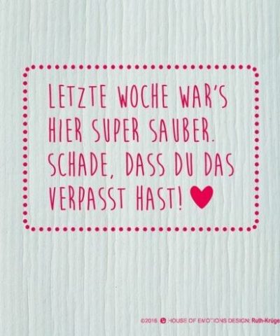 Spüllappen / Letzte Woche