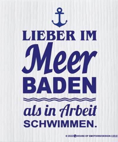 Spüllappen / Im Meer baden