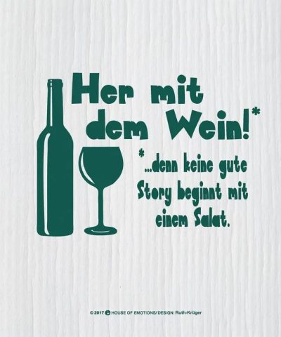 Spüllappen / Her mit dem Wein