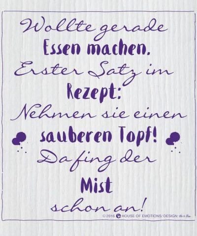 Spüllappen / Essen machen