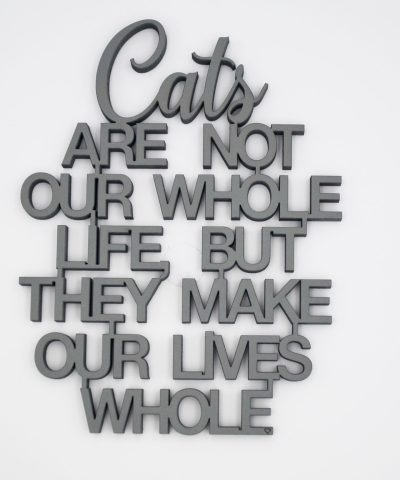 Holzschrift / Cat´s are not our whole life...