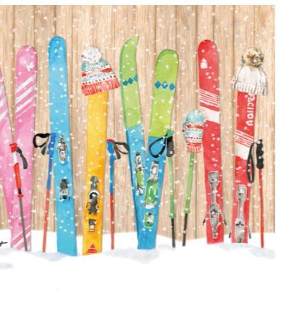 Servietten / Skiing