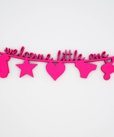 Holzschrift / Welcome little one