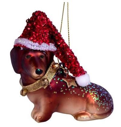 Baumschmuck / Dackel Braun