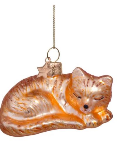 Baumschmuck / Schlafende Katze