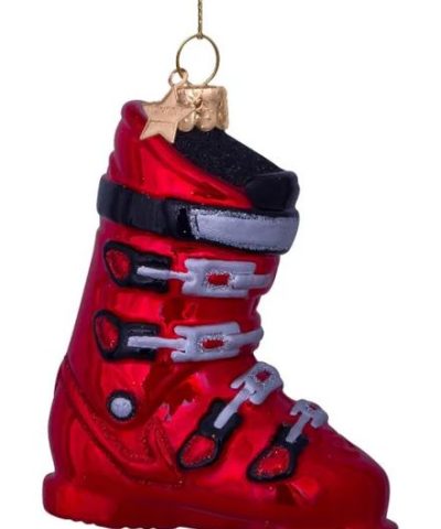 Baumschmuck / Skischuh Rot