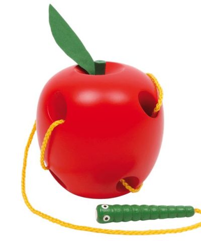 Holzspielzeug / Fädelspiel Apfel