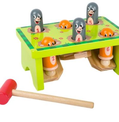 Holzspielzeug / Klopfspiel Maulwurf
