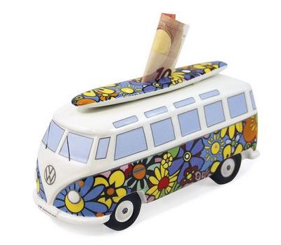 VW Bus / Spardose Flower