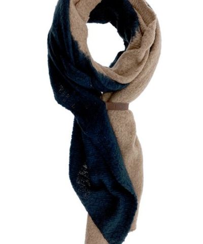 Schal / Fem Twin Schwarz-Camel