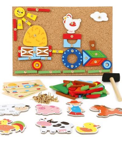 Holzspielzeug / Hämmerchenspiel Bauernhof